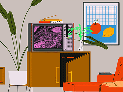 Static aniamtion animated digital furniture gif home illustration