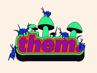 them. Logo Illustration ants bugs design design art digital gay gay illustration illustration illustrator logo neon vector