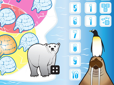 Penguin Panic Board V4 boardgame dice igloo penguin polar bear