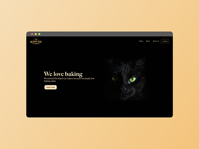 The Black Cat Cakery - About us about us page cat home page landing page ui vegan vegan food webflow website design