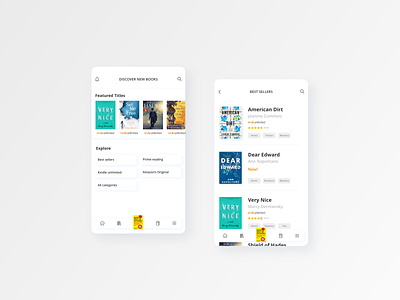 Kindle App - Design concept amazon app app design ebook icons ui uiuxdesign user experience userinterface ux