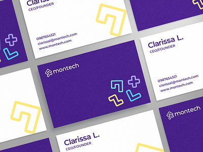 Montech Business cards brand identity branding design graphic design identity design logo logo design logo mark logomark startup