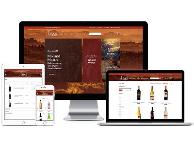Lisa's Liquor Barn ecommerce liquor responsive spirits web design website wine wordpress