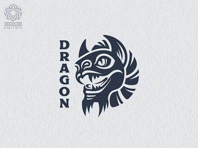 The Dragon Logo beautiful brand branding design dragon fairy tale head identity logo logotype monster myth mythology