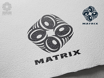 Matrix logo abstraction beautiful brand branding design identity logo logotype matrix shapes vector volume