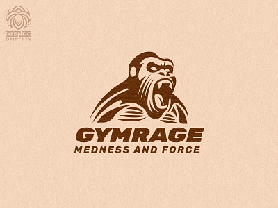 Mad Gorilla Logo beautiful brand branding design fitness gorilla gym logo logotype monkey sport symbol vector