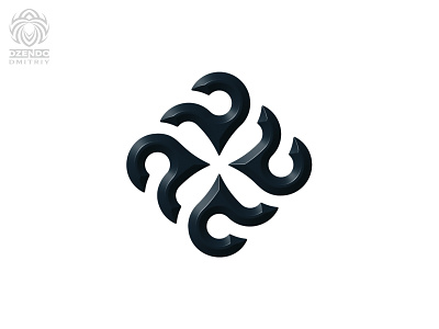 Ferroalloy effect logo abstract beautiful black brand design identity illustration iron logo logotype metal pattern vector