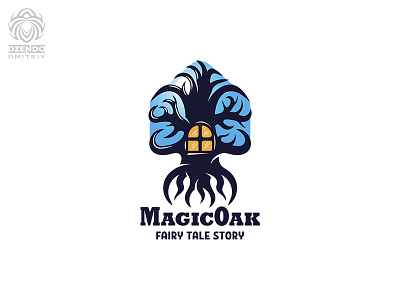 Magic Tree Logo beautiful brand branding design fairy tale house identity illustration logo logotype magic oak tree vector