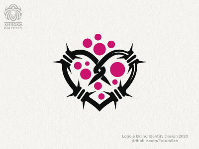 Prickly Love Logo beautiful brand branding design feelings forbidden identity logo logotype love prickly vector