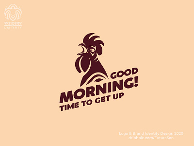 Crowing rooster logo animal beautiful bird brand branding crow crowing design farm logo logotype rooster