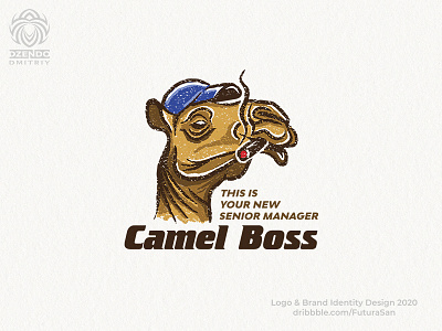 Camel Boss logo animal beautiful boss brand branding camel charming cigar cool fashionable identity logo logotype stylish