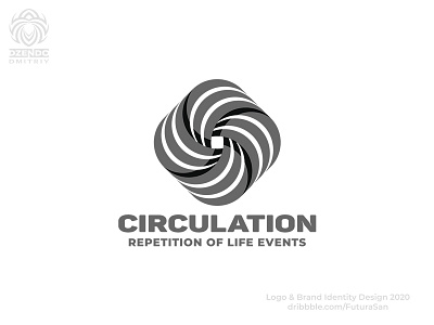 Circulation abstract logo abstraction beautiful brand branding circular circulation design line logo logotype movement vector whirlpool