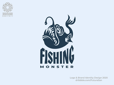 Fish monster logo