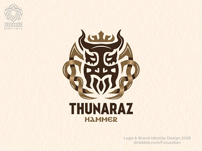 Thor hammer logo beautiful brand branding buy logo design identity logo logotype mythology