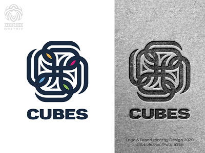 Cubes logo abstraction beautiful brand branding buy logo cube cubes design identity lines logo logotype modern