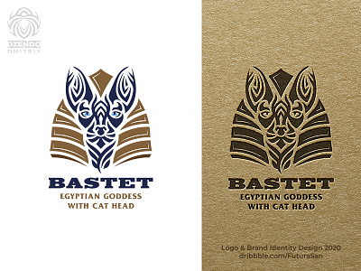 Egyptian cat logo animal beautiful brand branding buy logo cat design goddess logo sphinx