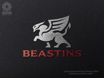 Winged beast logo beast beautiful black brand branding buy logo design logo power powerful predator strong wings
