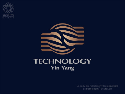 Yin Yang Logo beautiful brand branding buy logo design future identity lines logo symbol technology