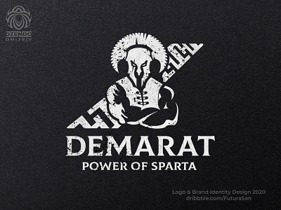 Power of Sparta logo beautiful black brand branding buy logo design king logo logotype sparta spartan warrior