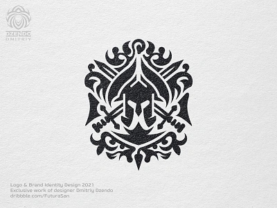 Spartan Heraldry Logo beautiful branding buy logo design helmet heraldry identity logo logotype sparta spartan sword warrior