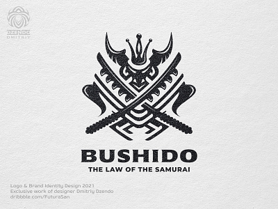 Bushido logo samurai beautiful brand branding bushido buy logo design heraldry identity logo logotype martial samurai warrior