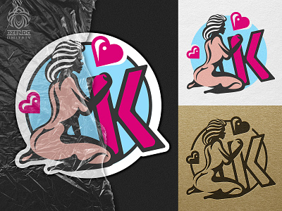 Erotic love for the letter logo