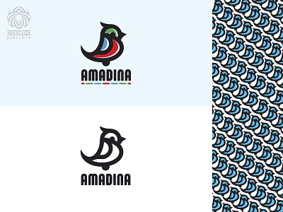 Amadina Bird logo animal beautiful bird brand branding buy logo chick design identity logo logotype small