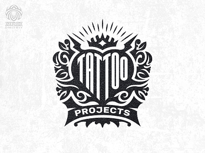 Tattoo projects logo beautiful brand branding crown design heart heraldry logo