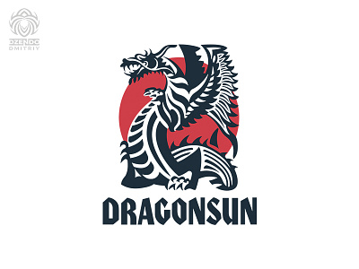 Dragonsun logo beautiful branding buy logo dragon logo sun