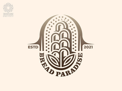BREAD PARADISE bakery brand branding bread buy logo ear identity logo pastries wheat