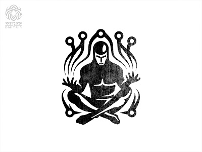 Crypto Man Logo branding logo man meditation