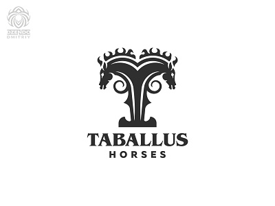 T-Horse logo animal brand branding design horse identity logo logotype two horses