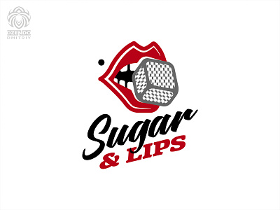 Sugar & Lips logo baby beautiful brand branding design erotic lips logo logotype nice girl sex lips sugar