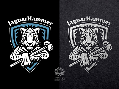 Jaguar hammer logo animal branding cat hammer jaguar logo predator sports emblem