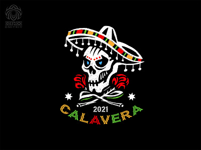 Skull In A Mexican Hat Logo
