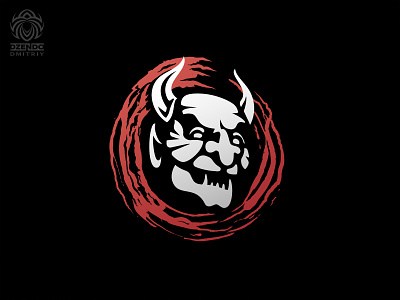 Devilry logo branding devil evil force horror logo