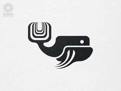 Whale logo brand branding design fish logo logotype mammal ocean sperm whale whale
