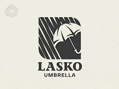 Logo Lasko Umbrella Protects From The Weather bad weather beautiful black brand branding buy logo design identity logo logotype rain symbol umbrella vector