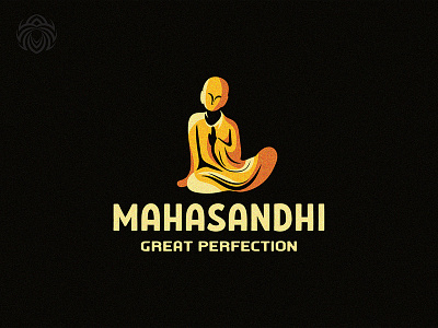 Mahasandhi Great Perfection Logo beautiful brand branding buddha buddhism buy logo design identity logo logotype meditation monk symbol