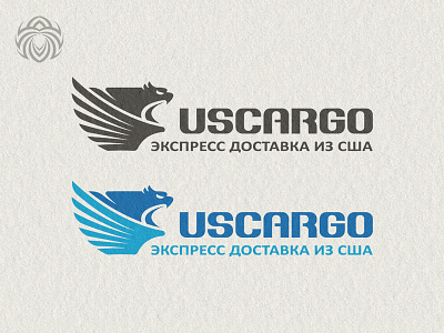 Logo For The Company Us Cargo Engaged In The Delivery Of Goods bird brand cargo eagle flying identity logo russia shipping speed usa