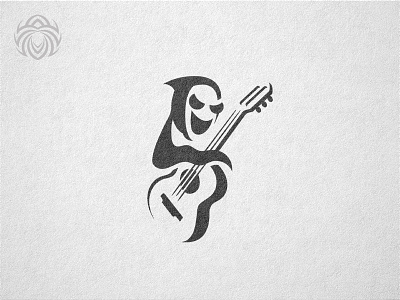 It Got Boring Right Now Let S Play beautiful black brand branding buy logo design ghost guitar identity logo logotype melody music play vector