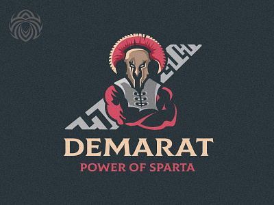 Demarat King Sparts Logo beautiful brand branding buy logo design identity king logo logotype powerful sparta spartacus spartan vector warrior