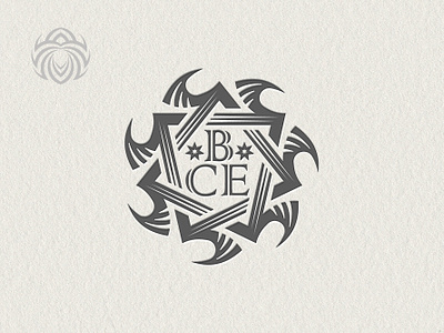 Logo The Organization Of The Bce beautiful black brand branding buy logo design identity logo logotype seven-pointed star vector