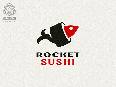 Sushi Rocket Logo brand buy logo food identity japan kitchen logo logotype restaurant seafood sushi