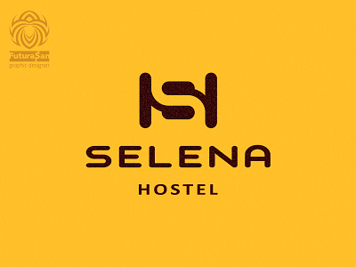 Selena Hostel Logo beautiful brand branding buy logo design hostel hotel identity logo logotype overnight rest sleep typography vector