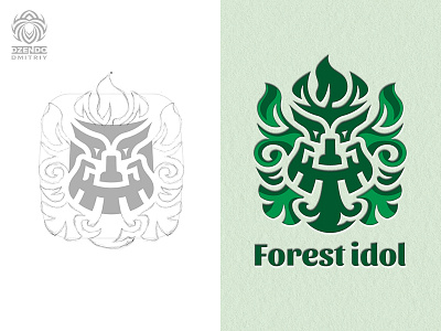 Forest idol logo s beautiful brand branding design forest green identity idol logo logotype spirit symbol