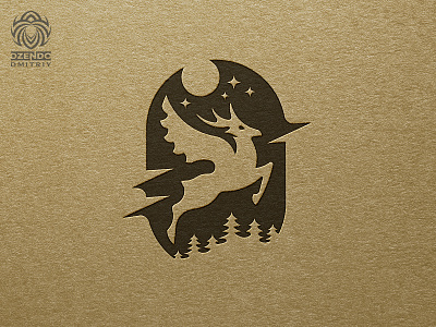 Winged Deer Logo animal beautiful brand branding deer design flies identity logo logotype winged wings
