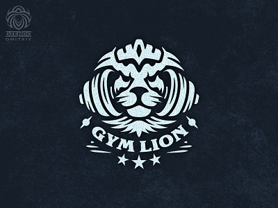 Gym Lion logo animal beautiful bodybuilding brand dumbbell fitness gym identity lion logo logotype vector