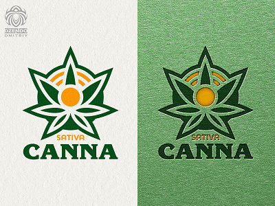 Sativa Canna logo beautiful brand branding cannabis design identity logo logotype marijuana plant sativa vector