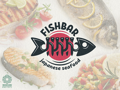 Fish Bar logo beautiful brand branding design fish food identity logo logotype ocean restaurant sea vector